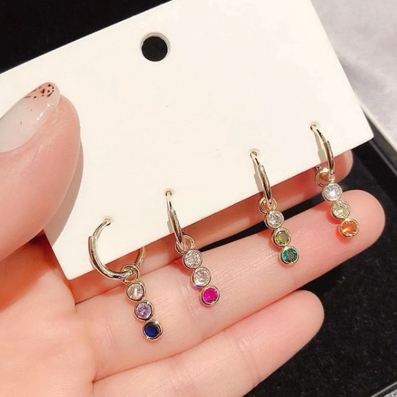 💥Insta two pairs set rainbow earrings - Picture 3 of 3